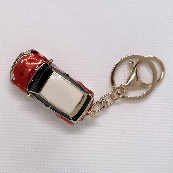 New Red Mini Cooper Car Bag charm keychain - Picture 6 of 9